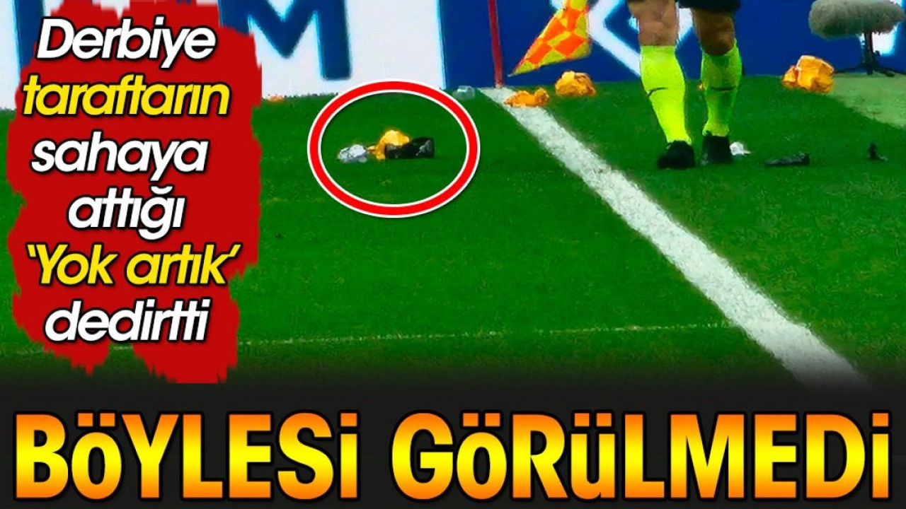 Galatasaray taraftarının sahaya attığı şey yok artık dedirtti