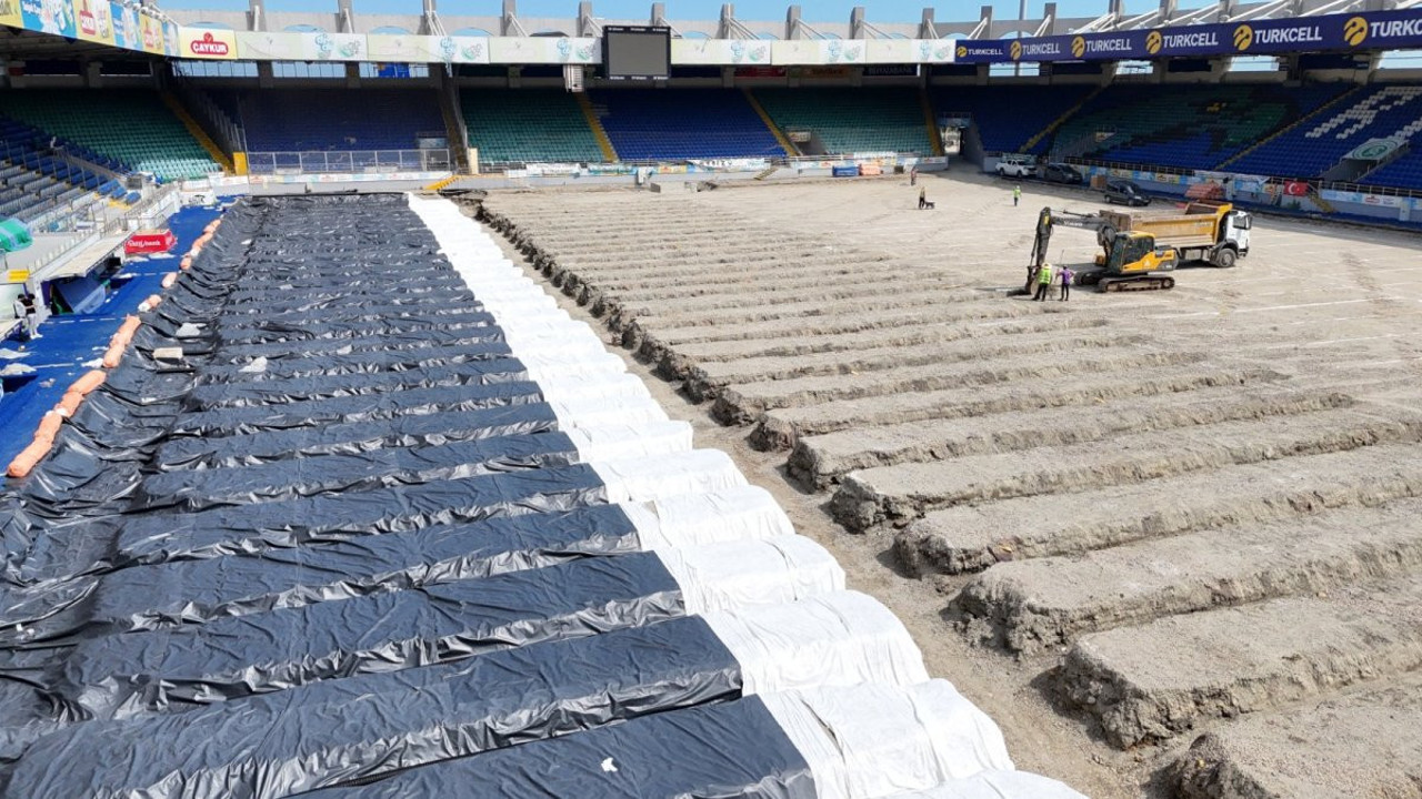 Rizespor Stadı'nda ilginç görüntü