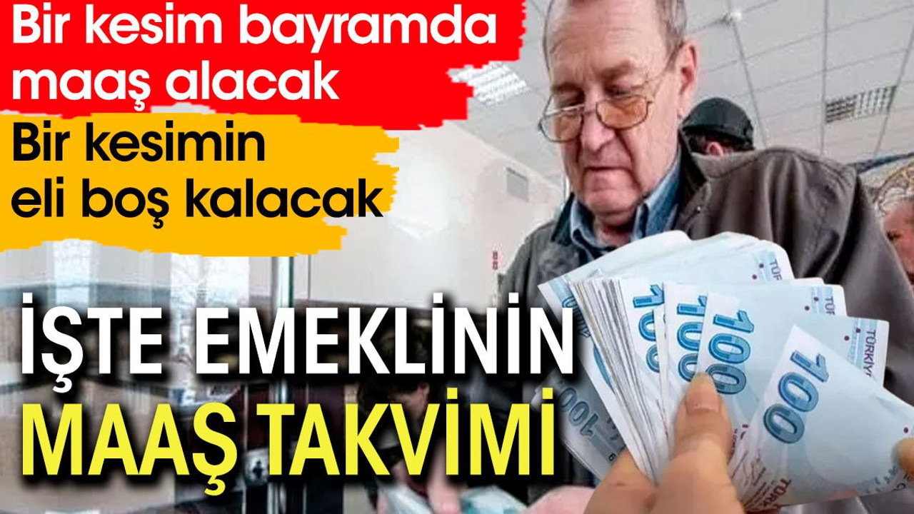 Emeklinin maaş takvimi belli oldu. Bir kesim emekli aylığı alırken bir kesimin eli boş kalacak