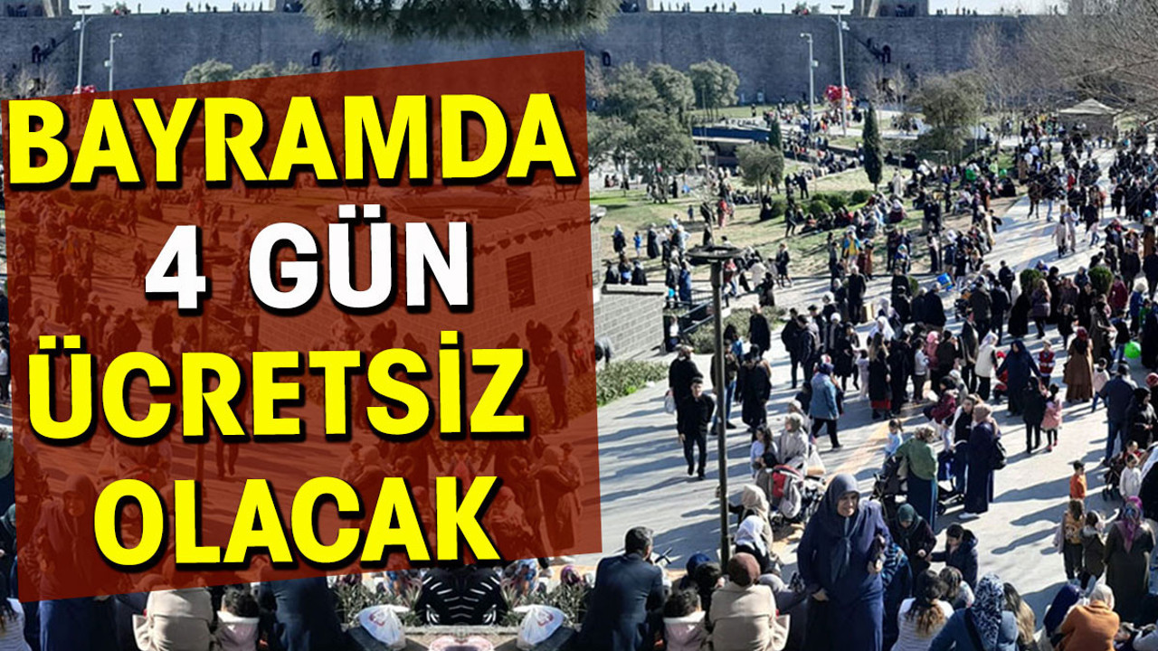 Bayramda 4 gün ücretsiz olacak