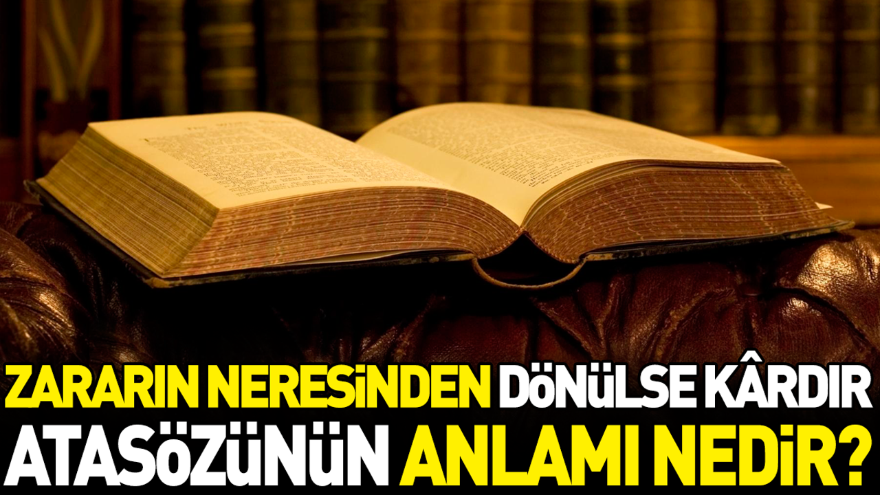 Zararın neresinden dönülse kardır atasözünün anlamı nedir?