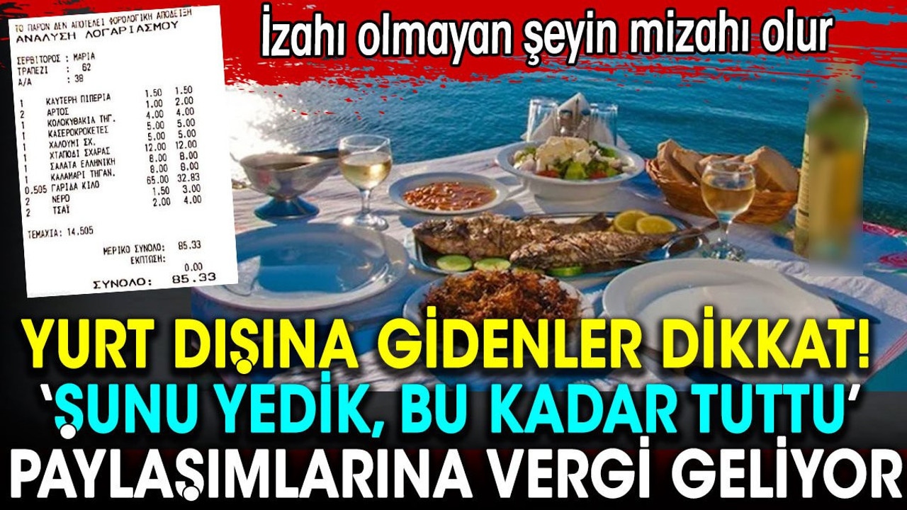 ‘Şu kadar yedik, bu kadar tuttu’ paylaşımlarına vergi geliyor! İzahı olmayan şeyin mizahı olur