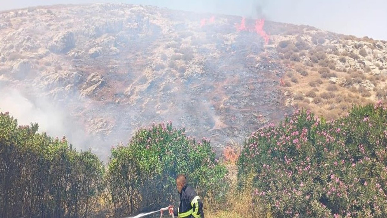 Belen’de bahçe yangını