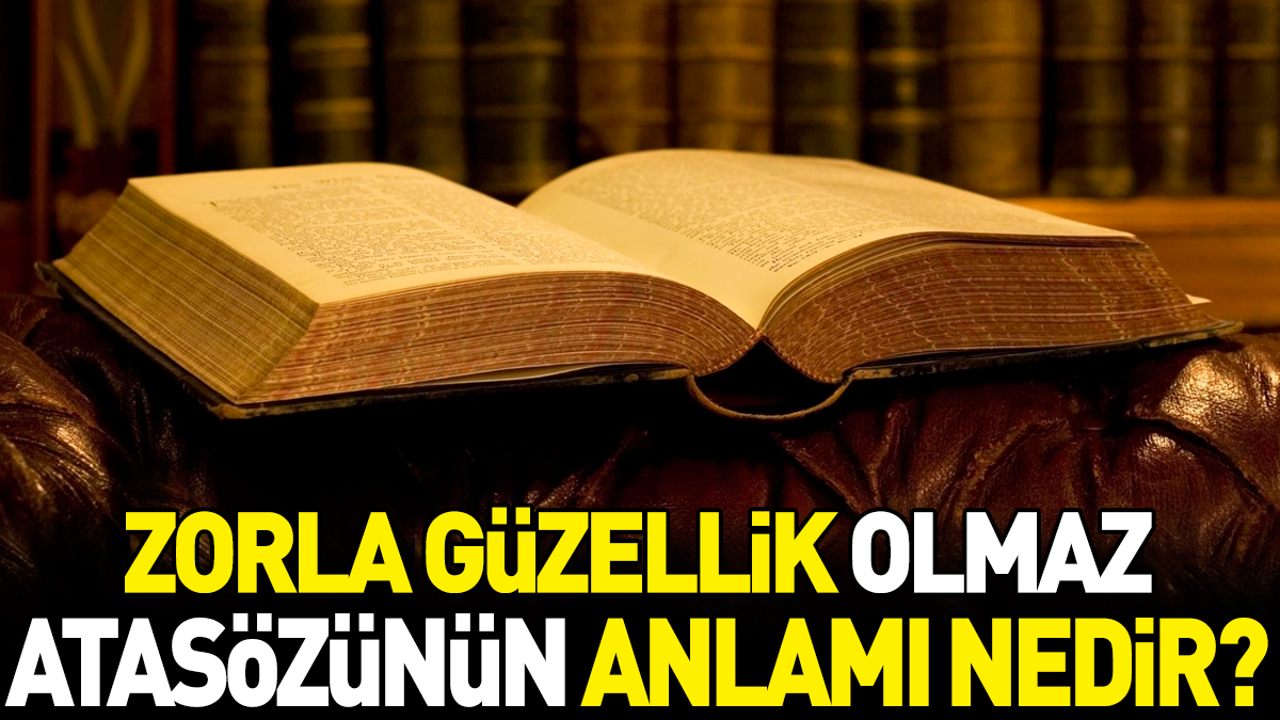 Zorla güzellik olmaz atasözünün anlamı nedir?