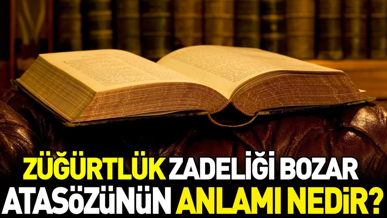 Züğürtlük zadeliği bozar atasözünün anlamı nedir?