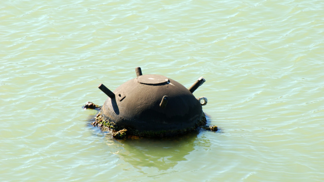 Deniz mayını karaya vurdu