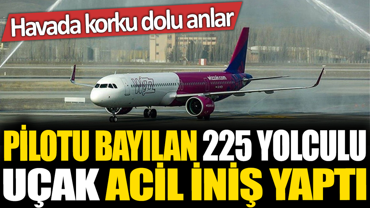 Pilot bayılan 225 yolculu uçak acil iniş yaptı: Havada korku dolu anlar