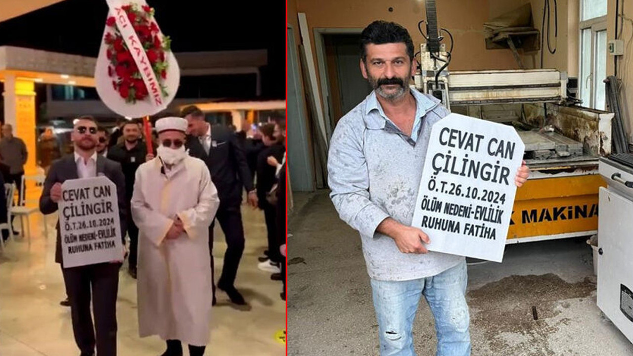 Yok böyle düğün! Mezar taşı getirip helallik istediler
