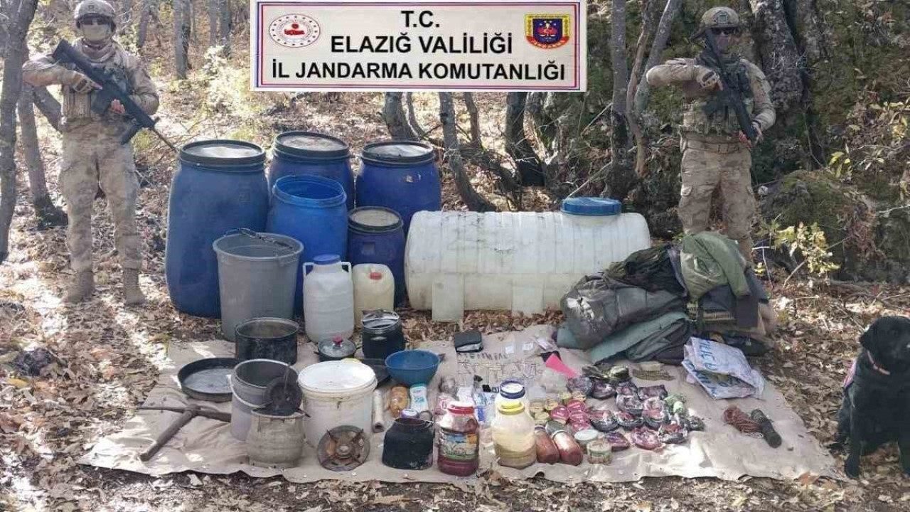 Elazığ’da teröristlerin sığınakları imha edildi