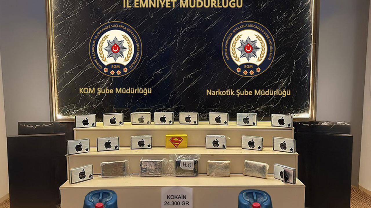 Edirne'de tırda 24 kilo 300 gram kokain ele geçirildi