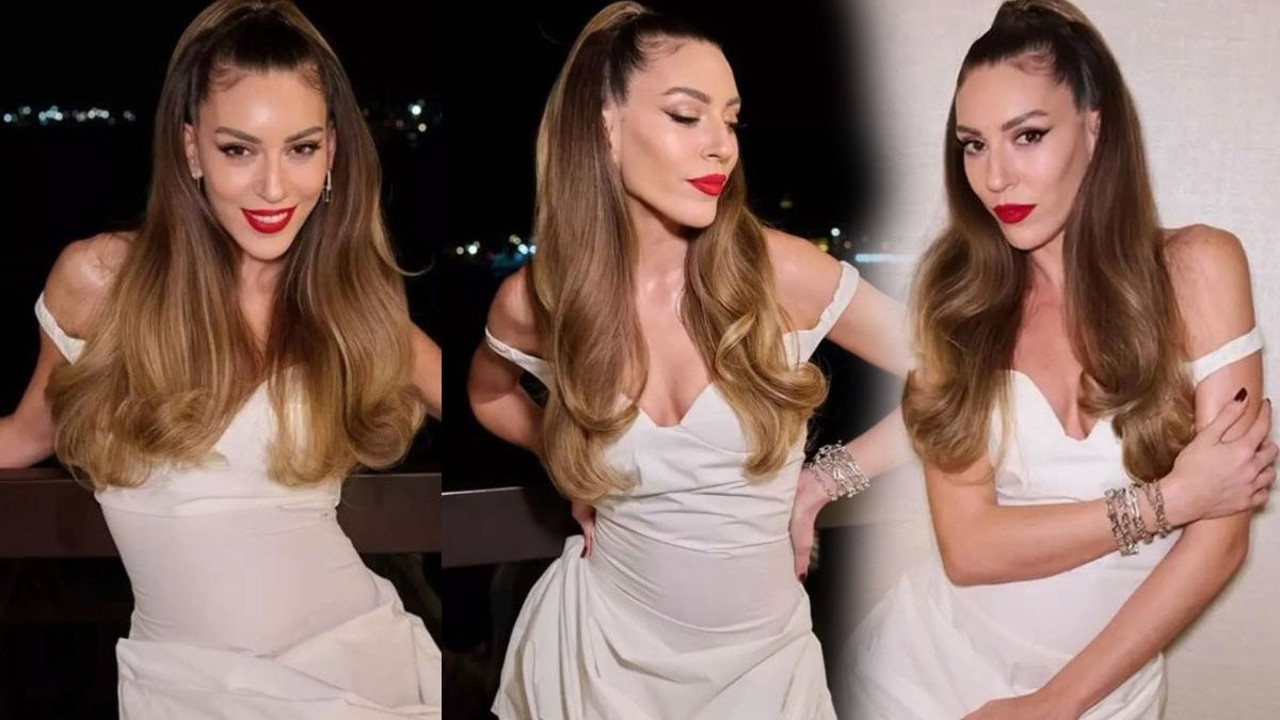 Uzun süre sonra ekranlara dönmüştü! Sinem Kobal elbisesiyle büyüledi