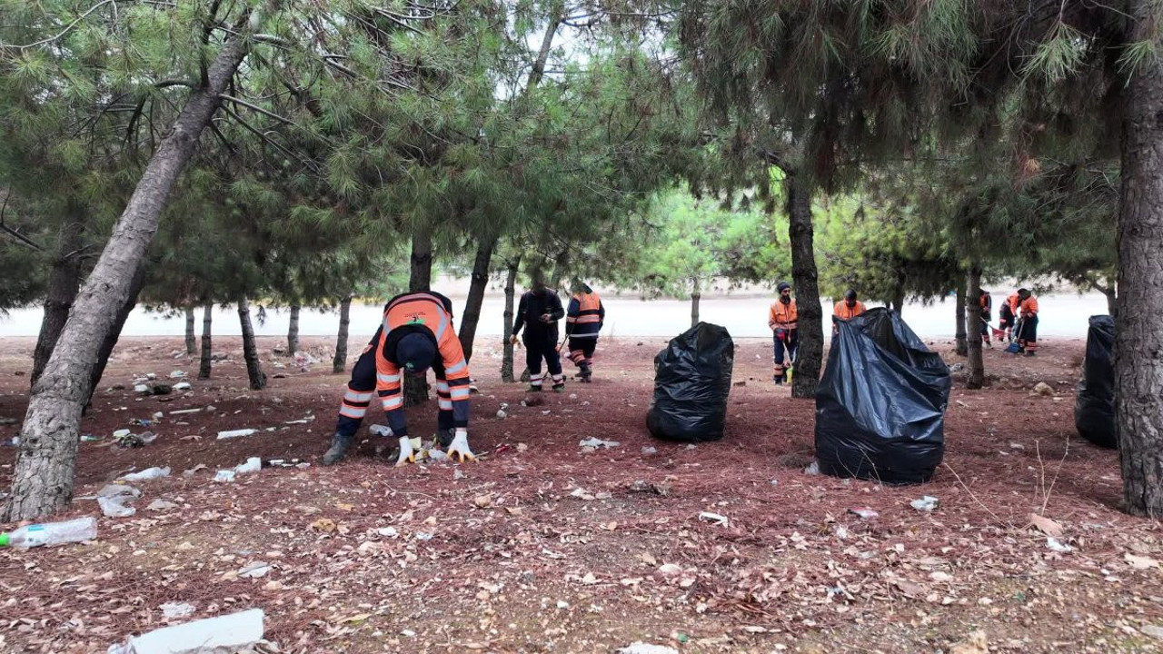 Şehitkamil Belediyesi'nden ormanlık alanda temizlik