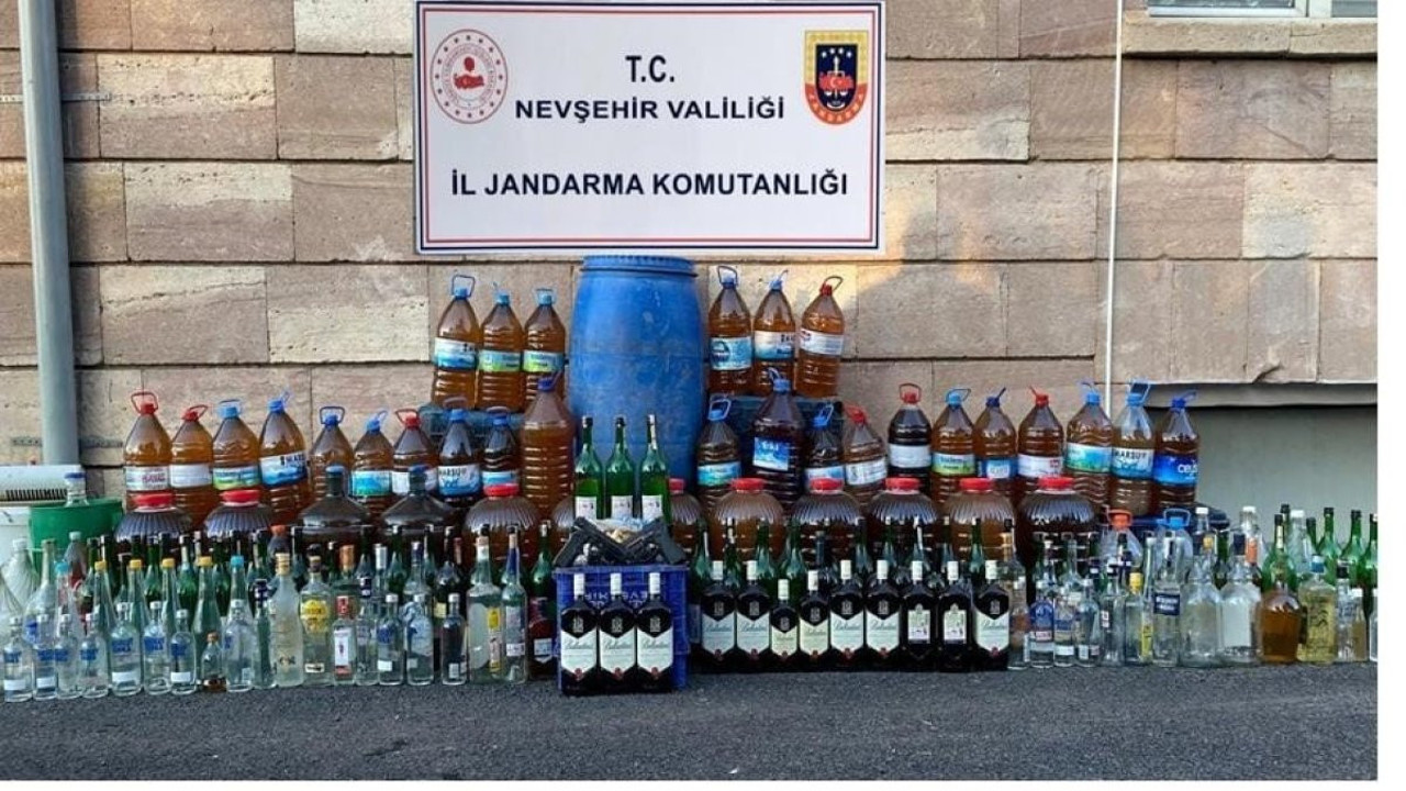 Nevşehir'de mandıra ve bağ evine kaçak içki operasyonu