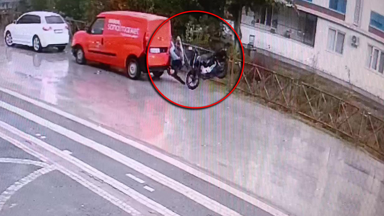 Antalya’daki kaza. Motosikletli sürücü takla attı