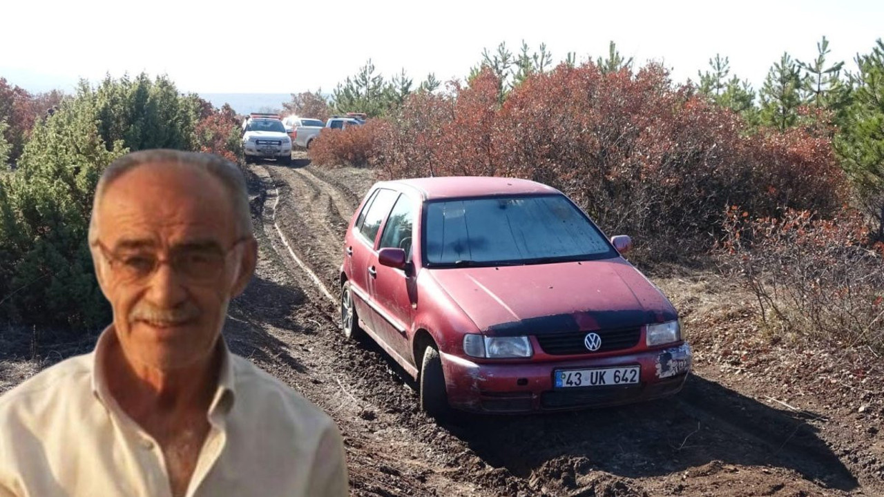 Kayıp adamın otomobili ormanda çamura saplanmış bulundu