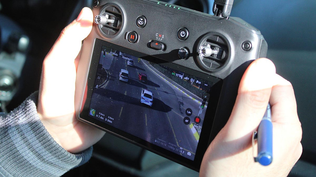 Drone ile havadan denetim! 25 sürücü kameraya yakalandı