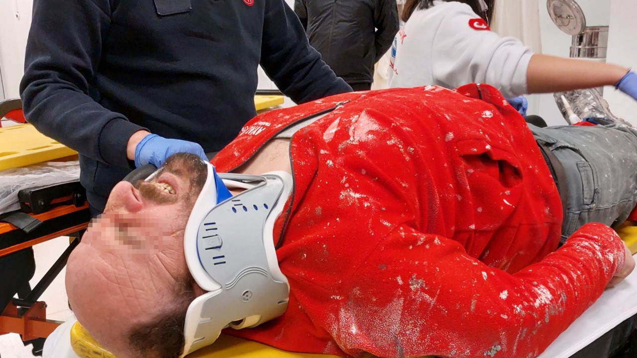 Samsun’da inşaattan düşen işçi ölümden döndü