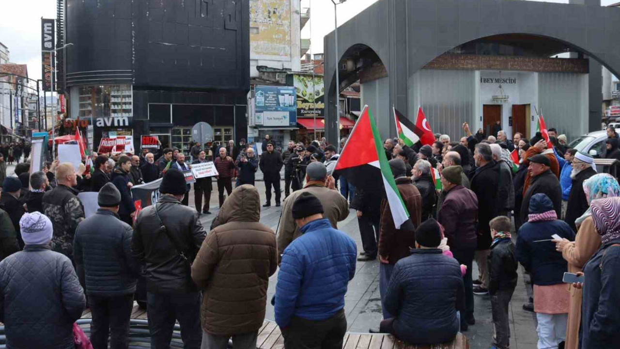 Samsun'da Trump protestosu: Gazze işgale teslim olmayacaktır!