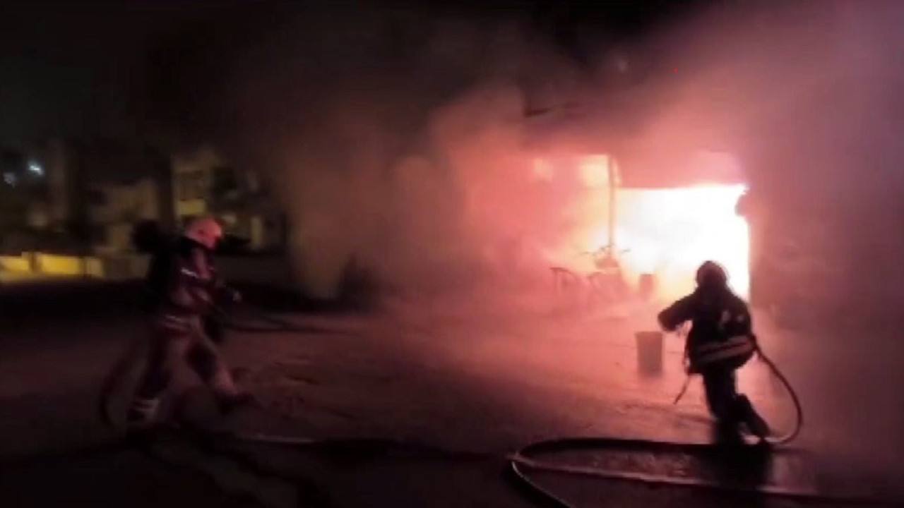 Tamirhane yangınında 30 motosiklet yandı