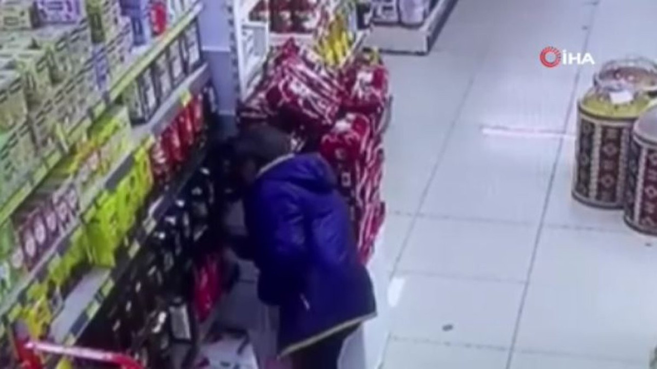 Marketten kedi maması çaldı!