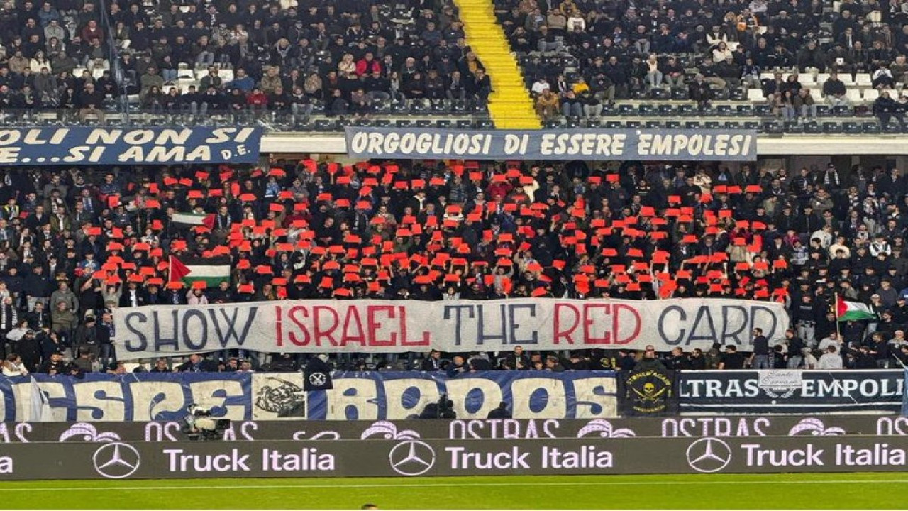 Empoli taraftarından İsrail'e kırmızı kart