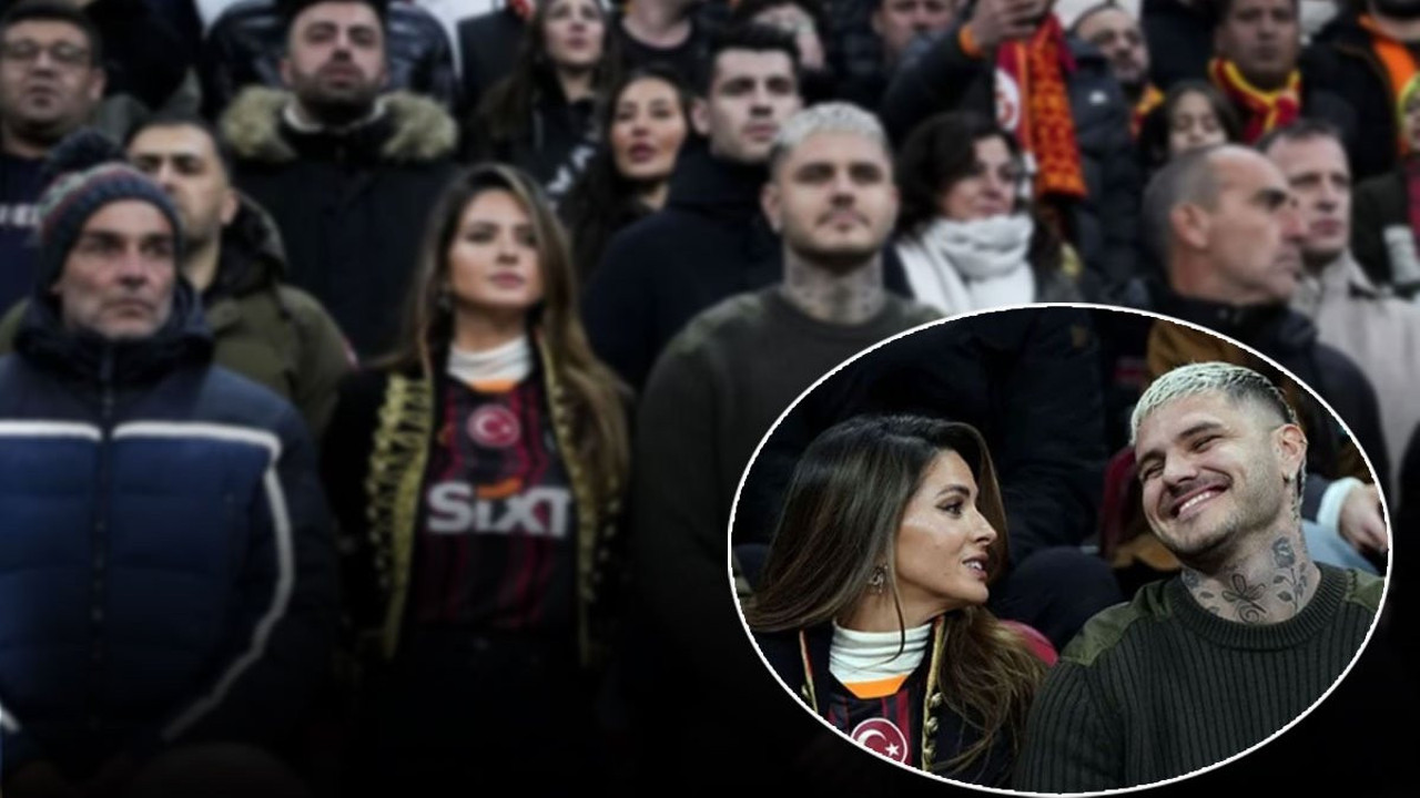 Mauro Icardi yeni sevgilisi ile derbideydi! Maçı tribünden izlediler