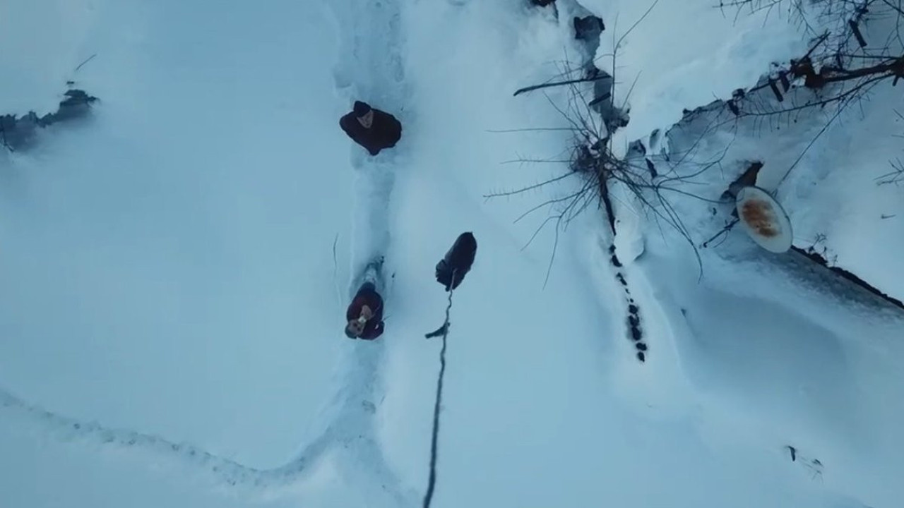 Karda mahsur kalan hastalara ilginç çözüm!