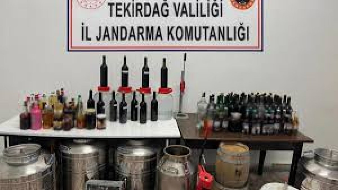 Tekirdağ'da sahte içki operasyonu: 251 litre ele geçirildi