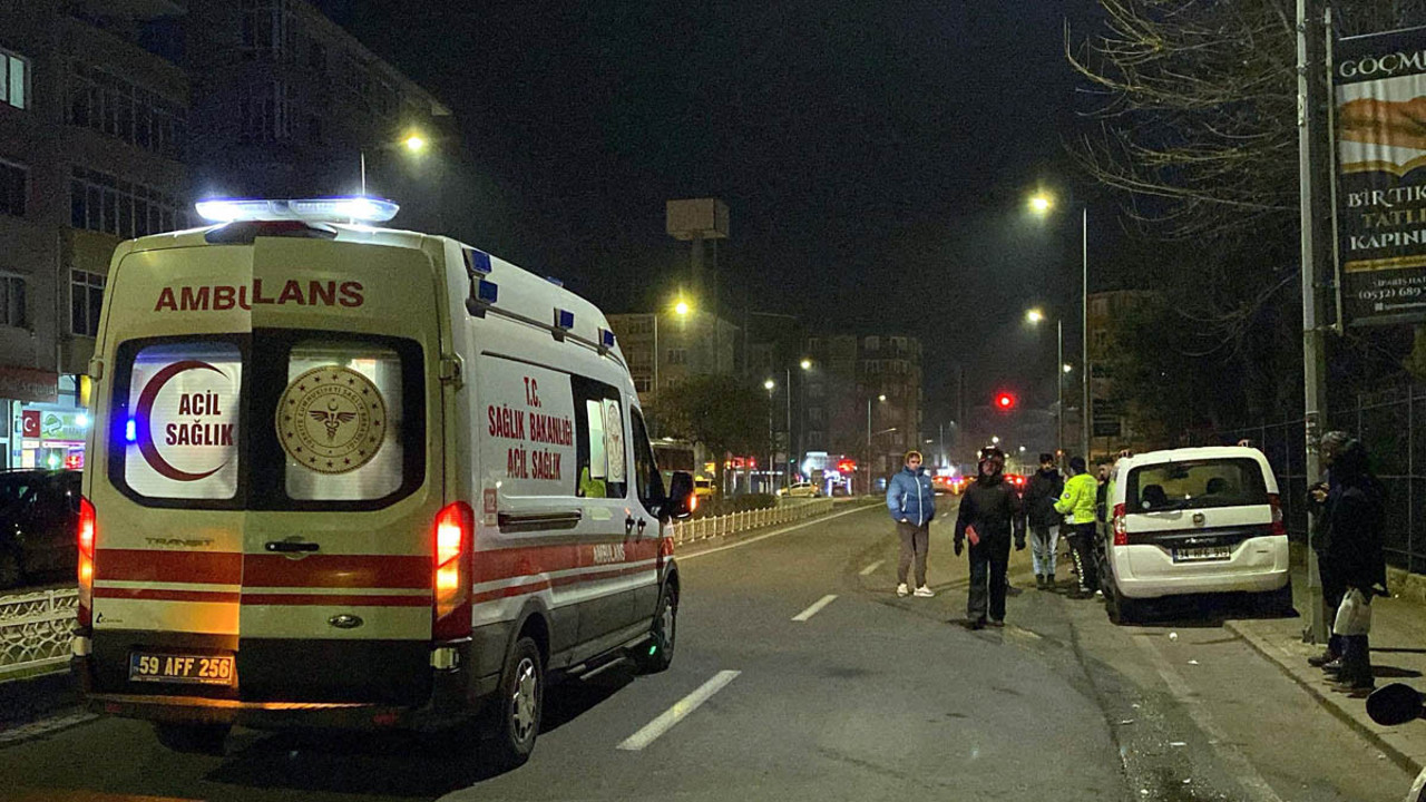 Çorlu'da motosikleti ile akrobatik hareket yaparken düşüp yaralandı