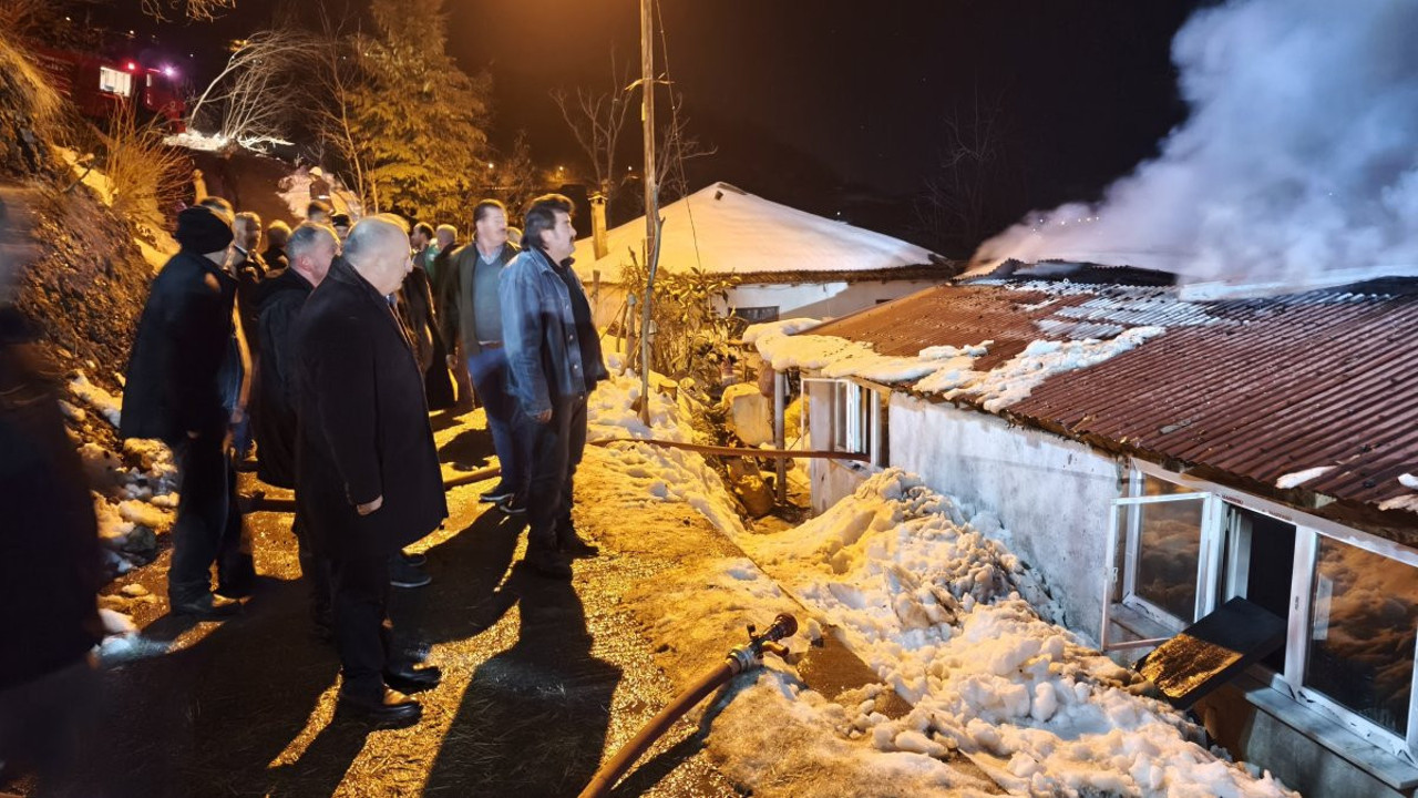 Ordu'da bir ev iftar saatinde yandı
