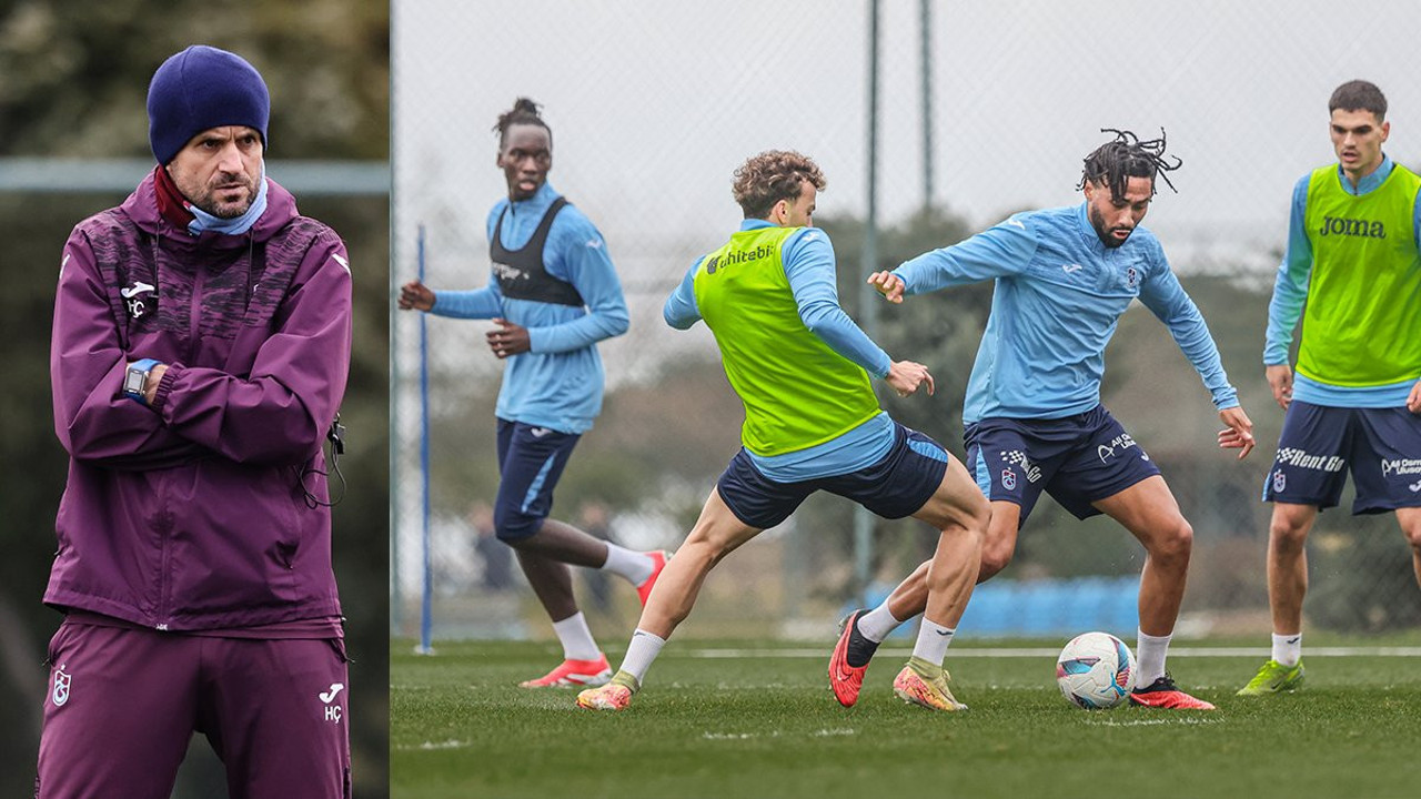 Trabzonspor antrenmanında Hüseyin Çimşir yer aldı