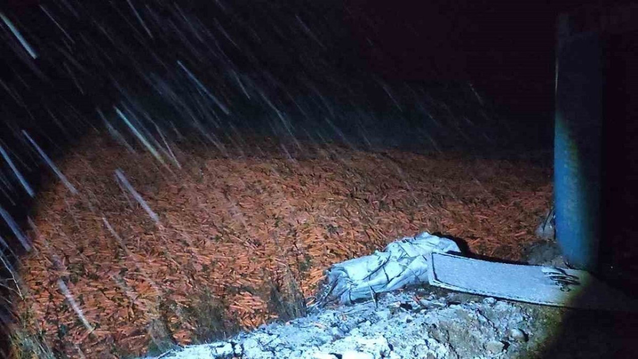 Kar kazayı getirdi! Kamyon devrildi