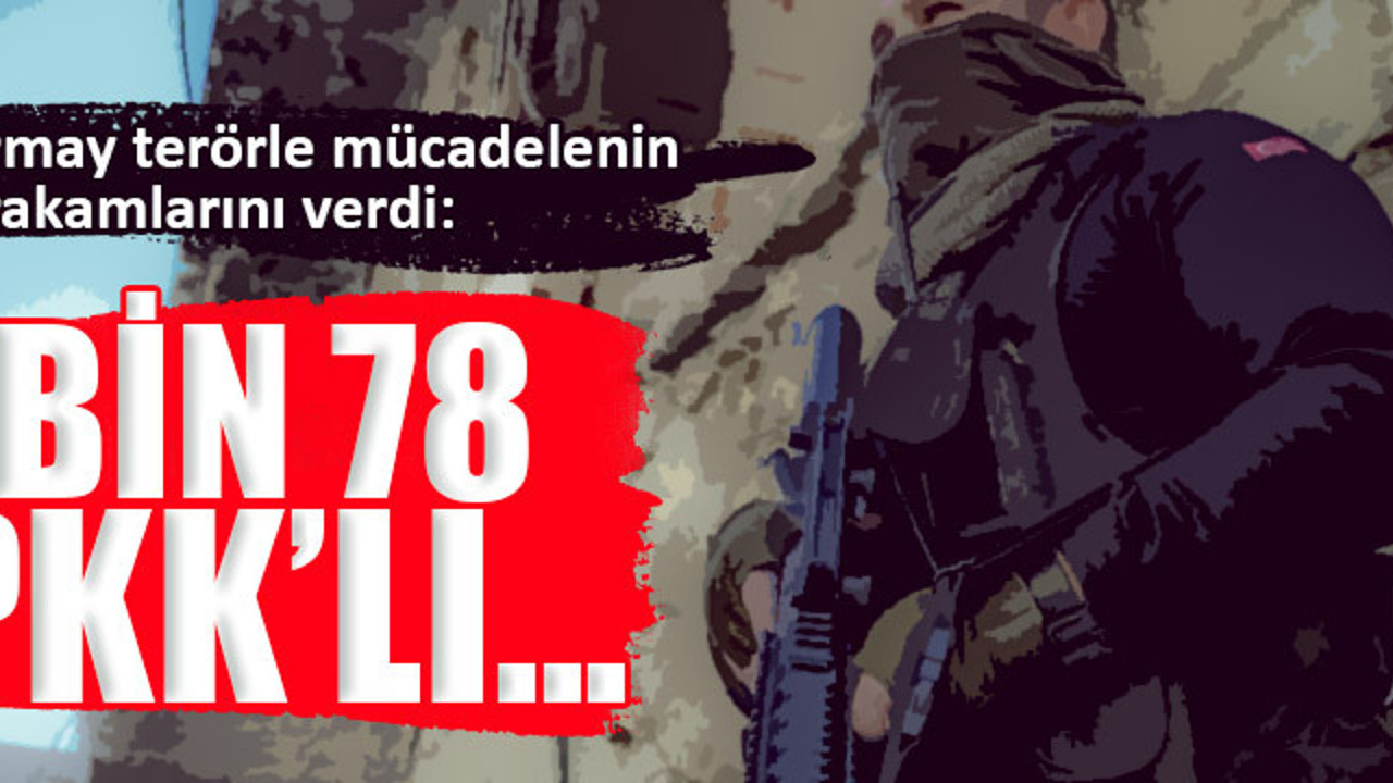 7 bin 78 PKK’lı etkisiz hale getirildi