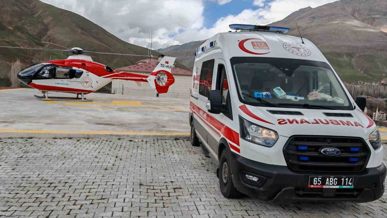 Helikopter ambulans hamile kadın için havalandı! Anne adayı hastaneye ulaştırıldı