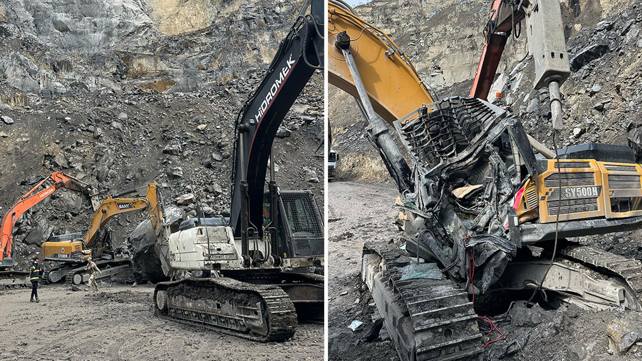 Kömür ocağında iş makinesinin üzerine kaya düştü: 1 ölü