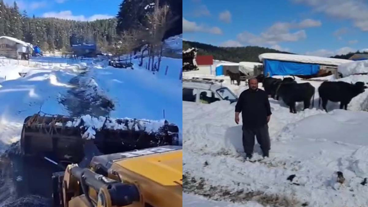 Kar altında yayada mahsur kaldı! Ekipler seferber oldu