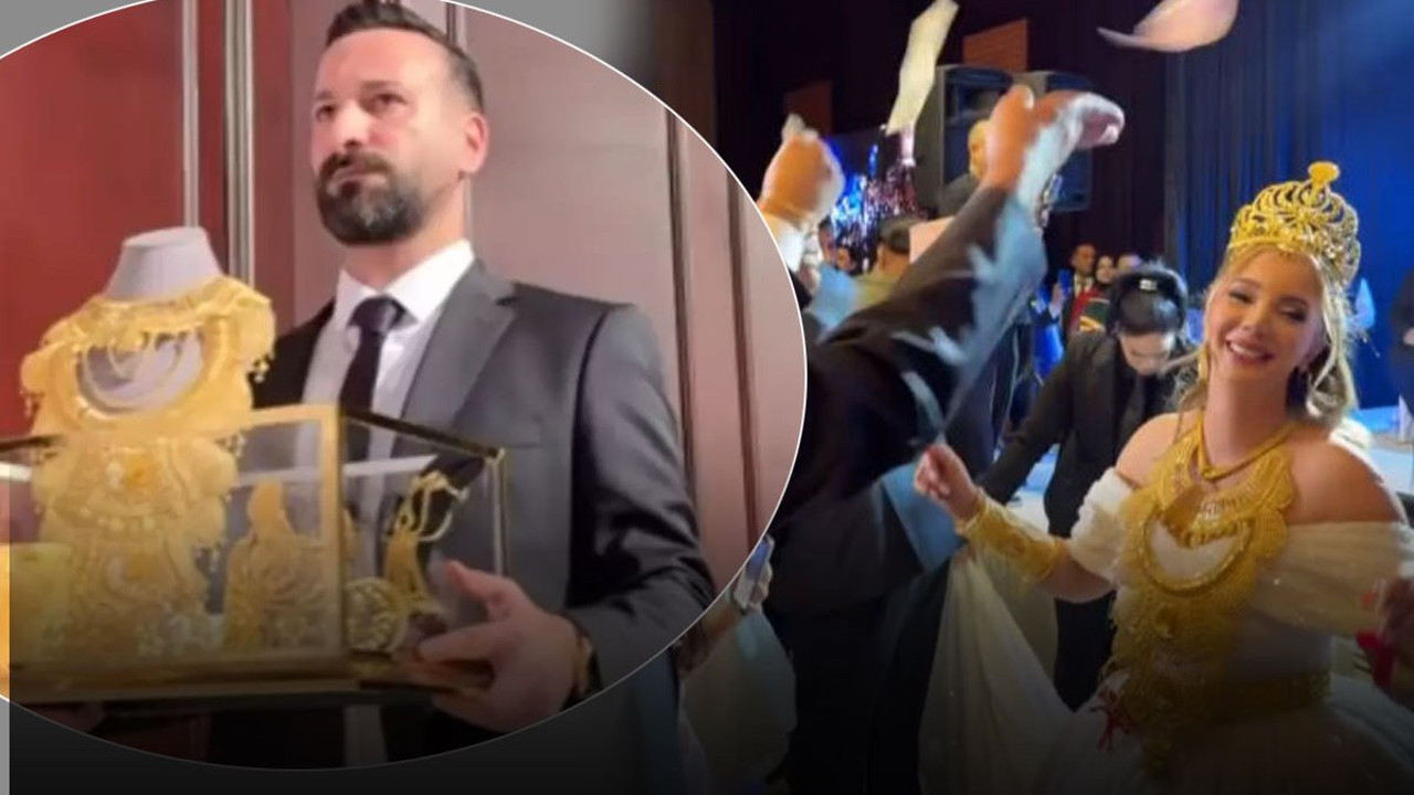 Sosyal medya fenomenin milyon dolarlık düğününe ünlü isimler akın etti! Altınlar cam fanusun içinde geldi