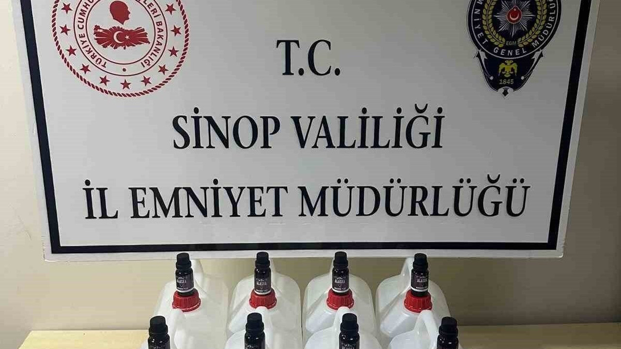 Sinop’ta 40 litre etil alkol ele geçirildi