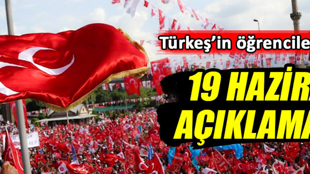 Türkeş'in öğrencilerinden 19 Haziran çağrısı