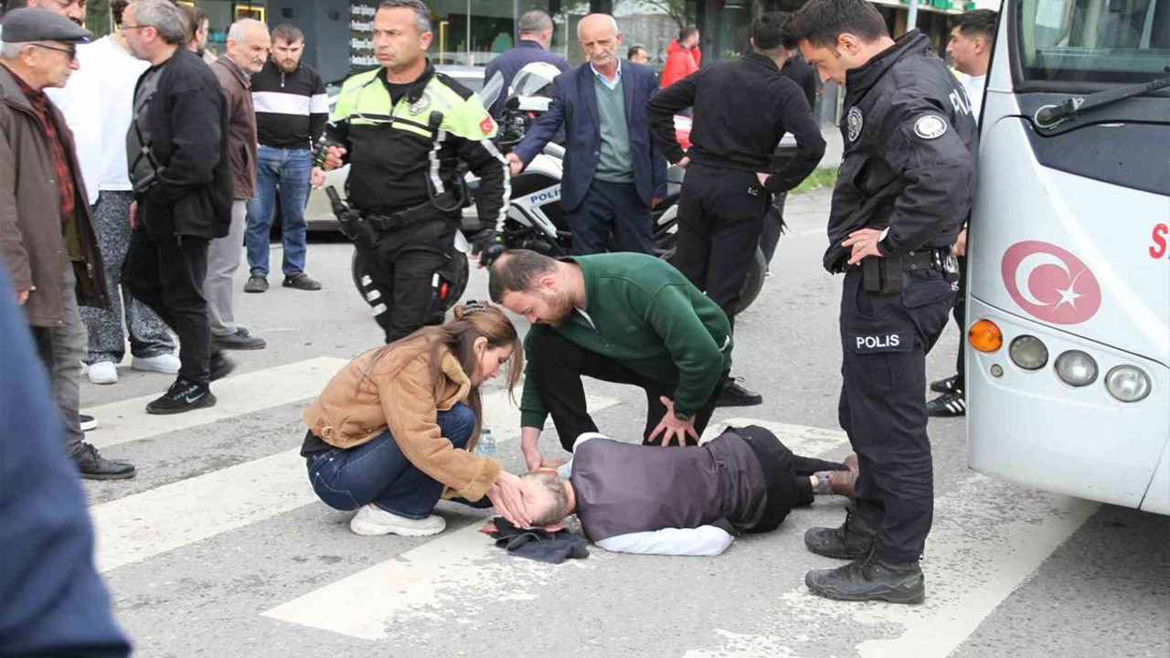 Halk otobüsü dehşeti yaşattı! Yaya geçidinde korku dolu anlar...