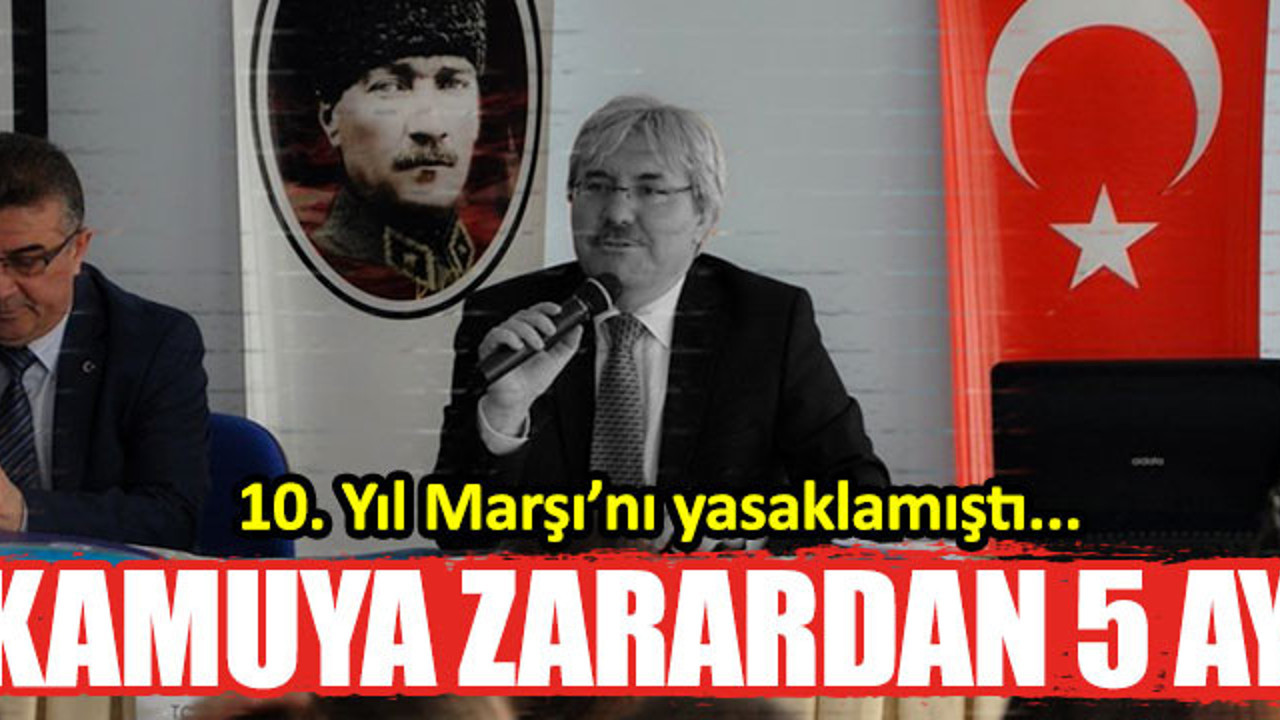 Bolu İl Milli Eğitim Müdürü'ne kamuya zarardan 5 ay
