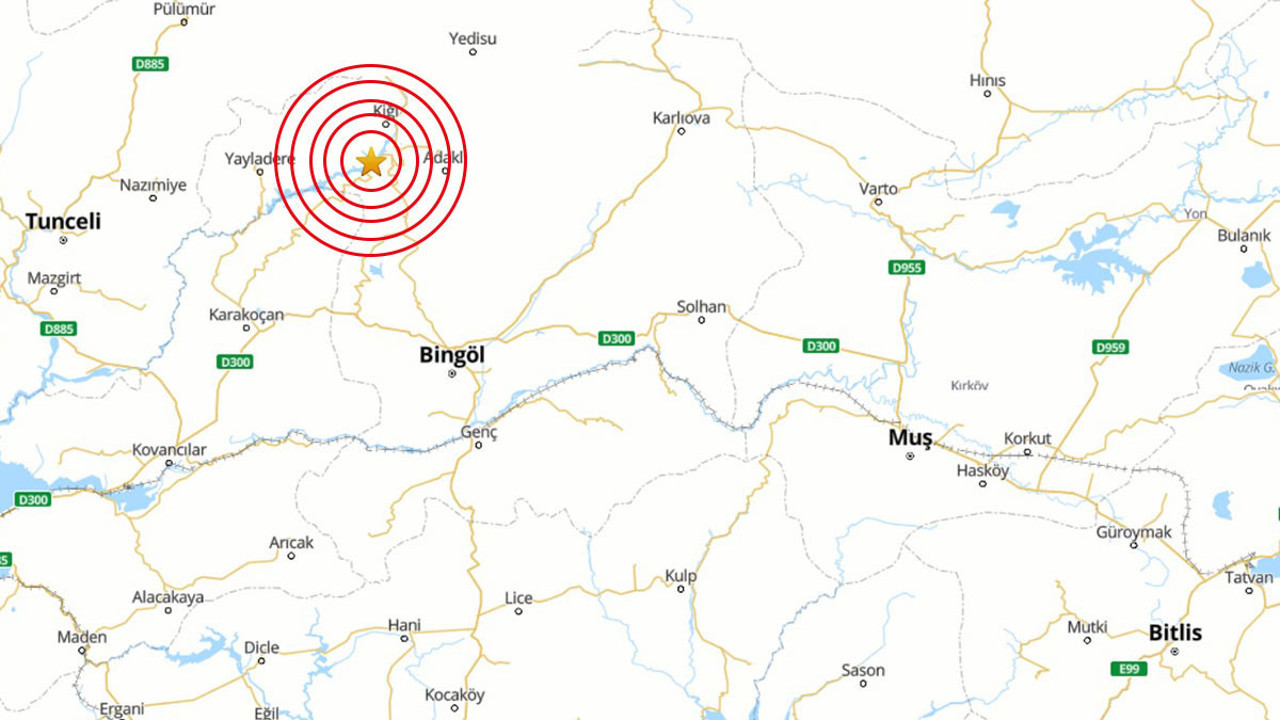 Bingöl'de korkutan deprem (01 Haziran 2025)