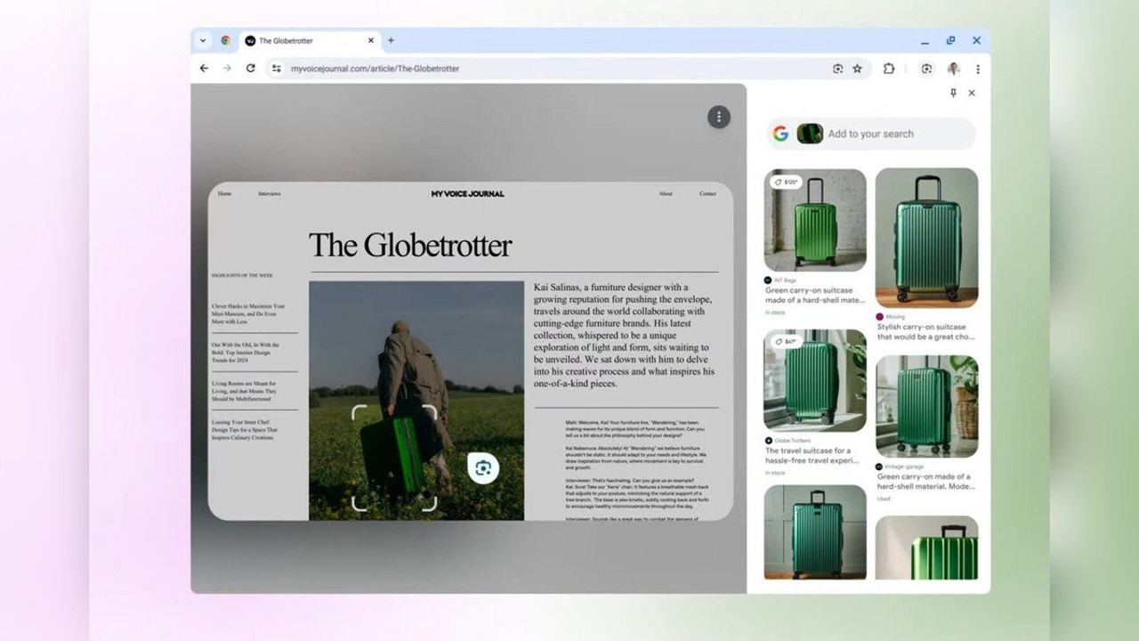 Google Chrome'a yapay zeka dokunuşu: Lens özelliği adres çubuğuna eklendi, internette arama deneyimi yeniden şekilleniyor