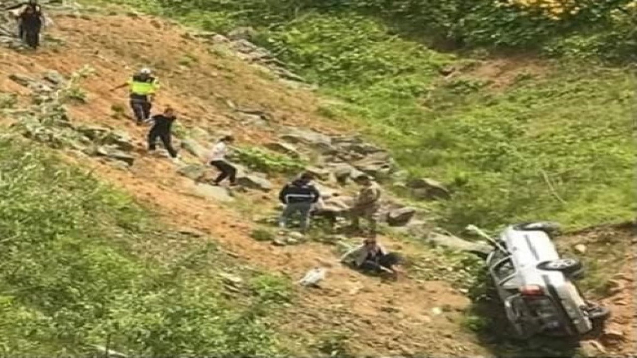 Ordu’da yayla yolunda facia: Otomobil 30 metrelik uçurumdan yuvarlandı!