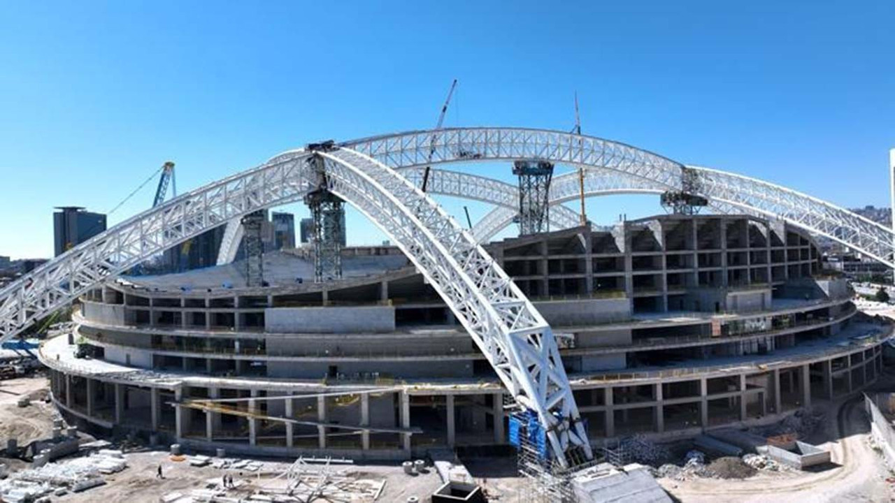 Bakanlar Ankara'nın yeni stadyumunu paylaştı: Hızla yükseliyor