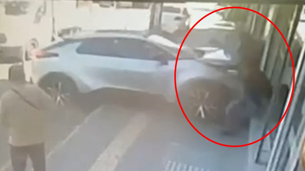 Kontrolden çıkan çip banka önünde dehşet saçtı