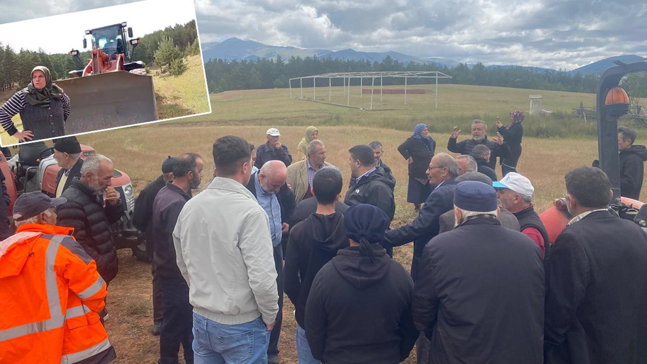 Altın madeni protestosu! Köylüler iş makinalarını önünde eylem yaptı