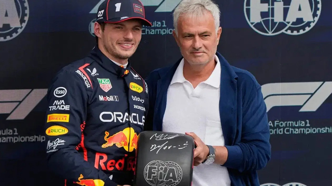 Silverstone'da pole pozisyonu Verstappen'in: Ödülü Mourinho'dan aldı