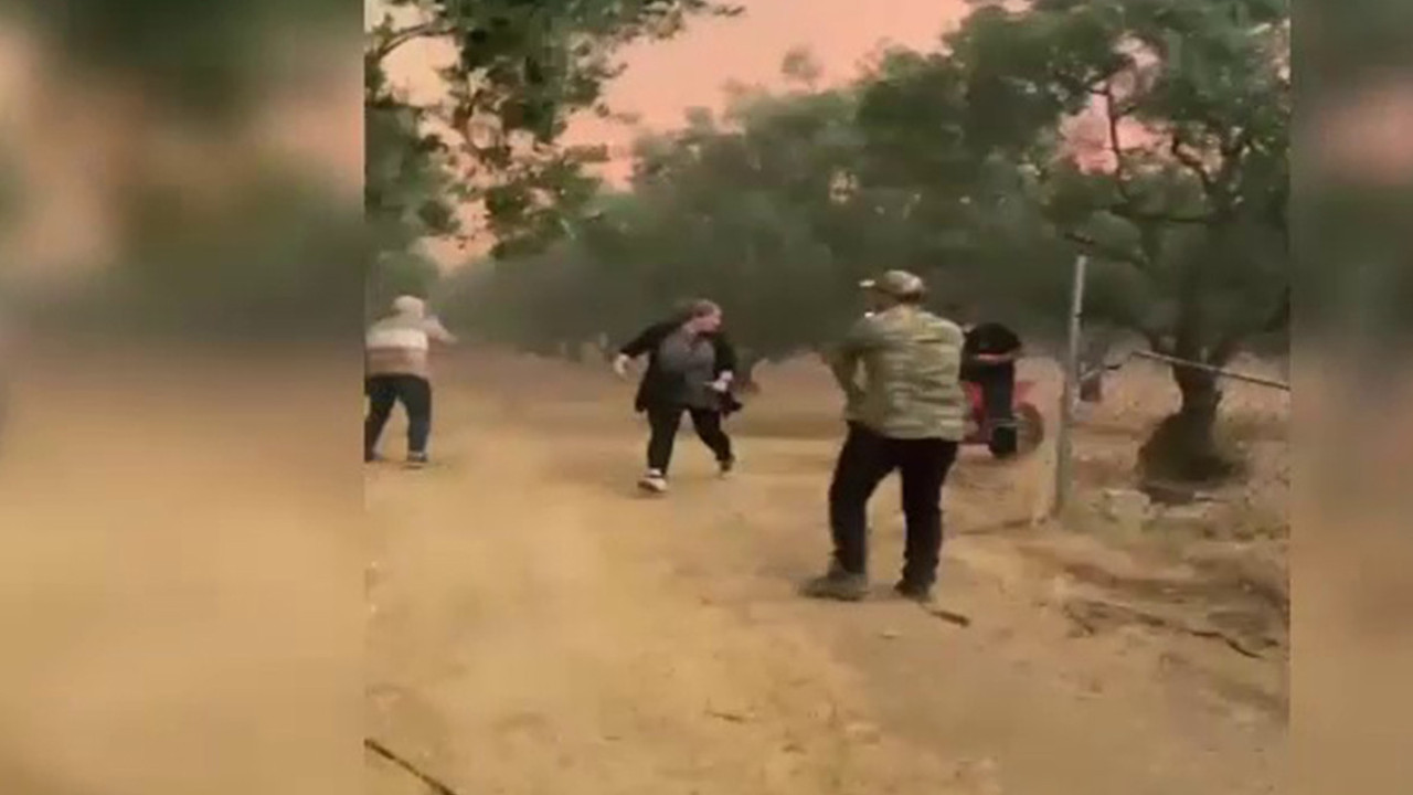 Yangının ortasında can pazarı! Zamanla yarıştılar