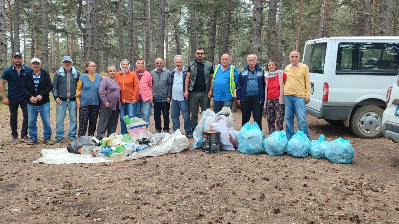 Köylüler ormanı temizledi